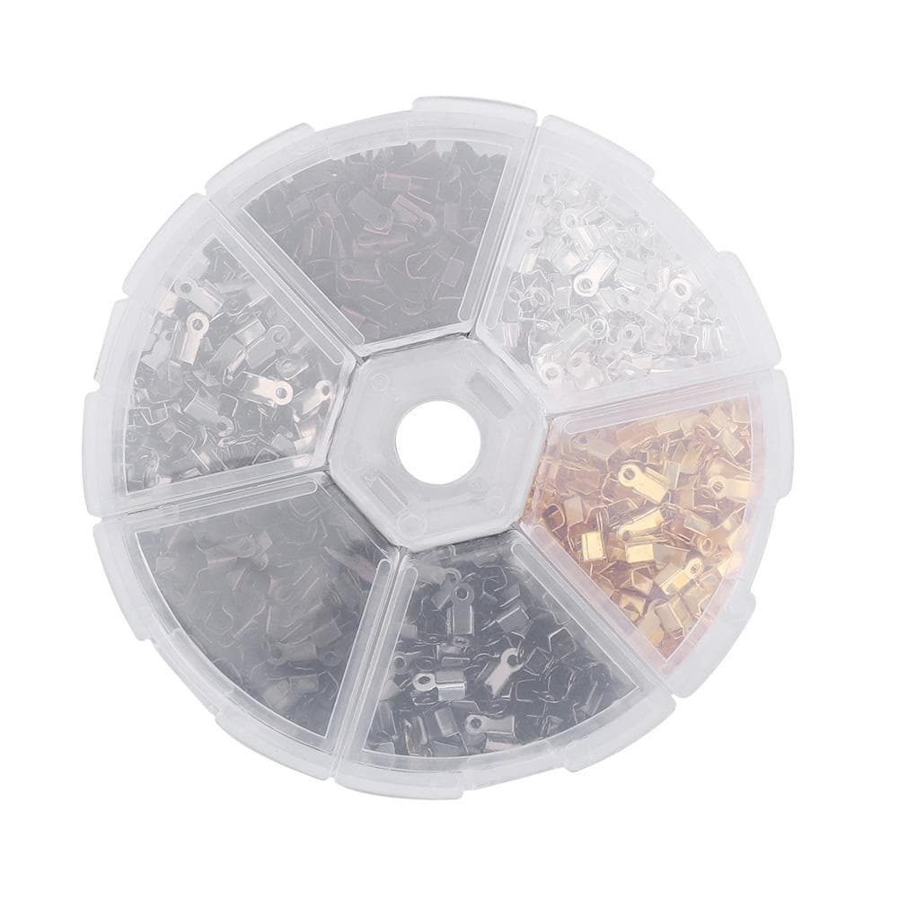 1200 Pcs/Box Jewelry Making Finding Necklace Bracelet Cord Tips Crimp Cord Ends