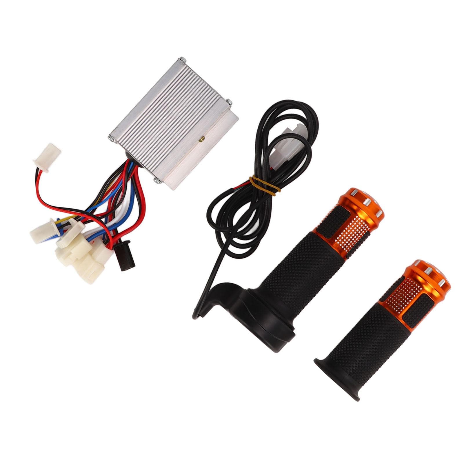 12V 250W Brushed Controller Citrine Throttle Twist Grip Set for Electric Bikes Tricycles