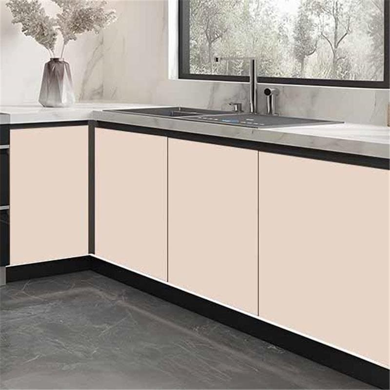 Self-Adhesive Thickened Soft-Touch Film Waterproof Moisture-Resistant Cabinet Wrap Furniture Renewal Wardrobe Doors Tabletops Decora Vinyl Film 40cm*10m light coffee