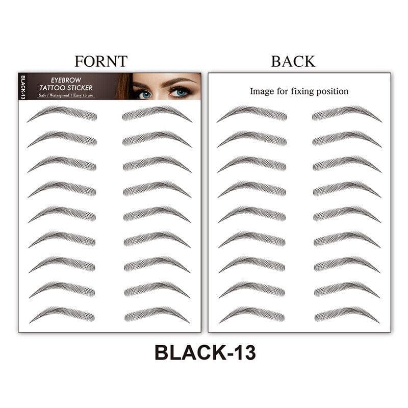 6D Hair-like Eyebrow Tattoo Sticker False Eyebrows Waterproof Fake Long Makeup