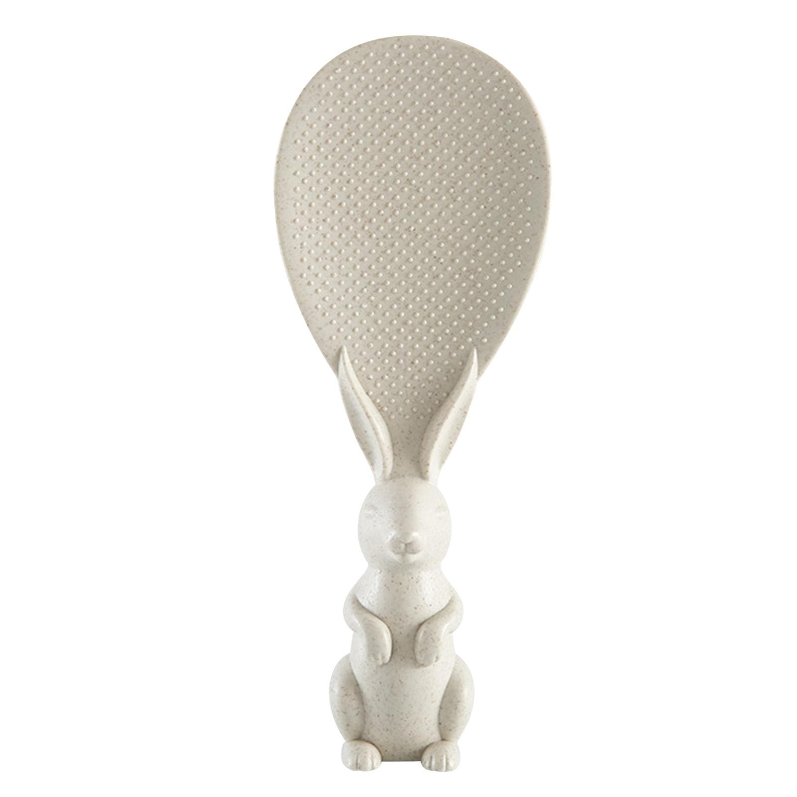 NonStick Rice Spoon Rabbitshaped Standup Serving Rice Spatula Rice Paddle Vertical Kitchen beige
