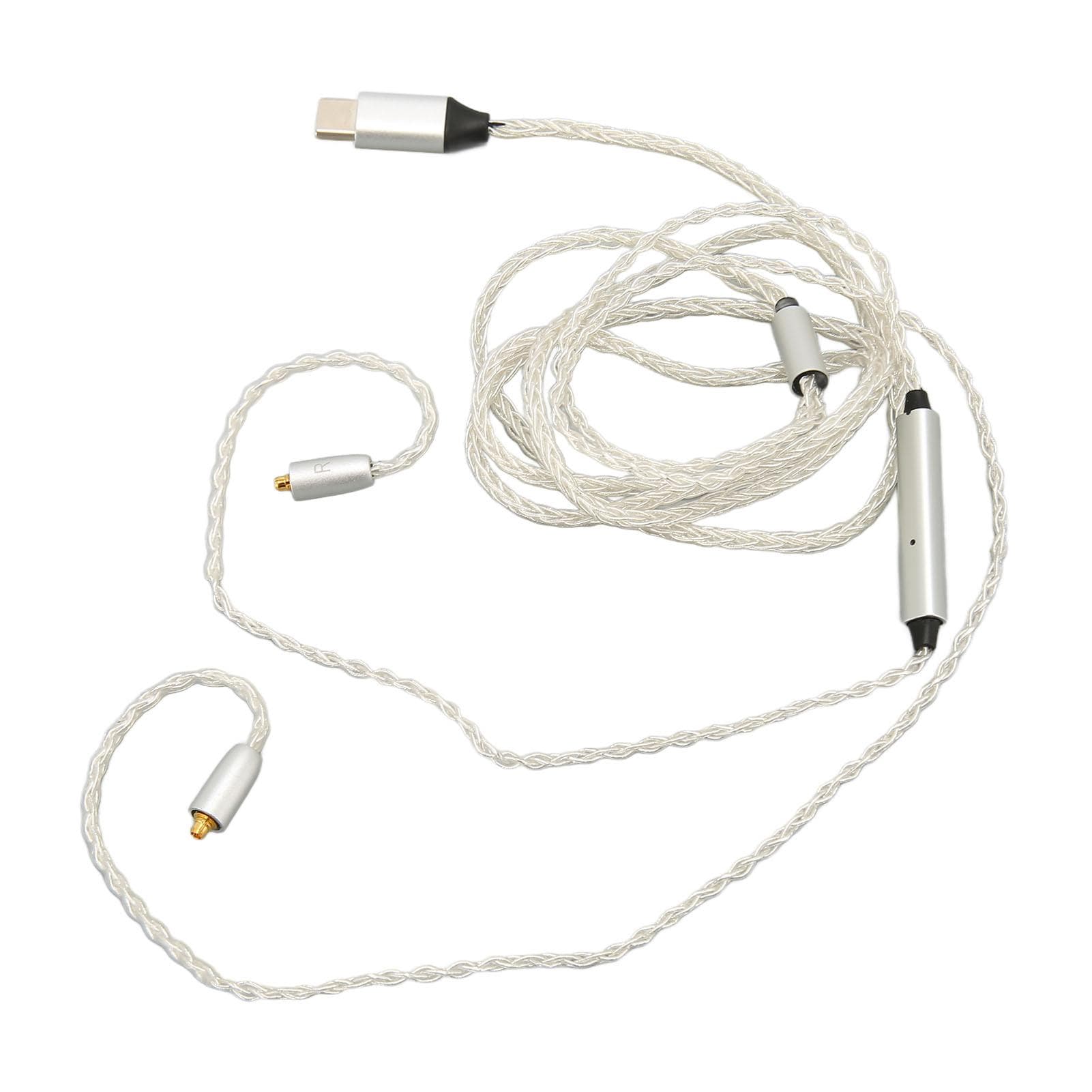 Type C to for MMCX Cable Replacement Earphone Upgrade Cord with Mic for SE215 SE315 SE535 SE846 for