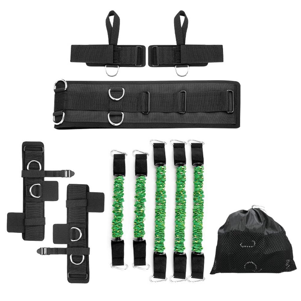Boxing Resistance Bands Set Speed and Agility Resistance Trainer Bands for Boxing Muay Thai Karate 300lbs green