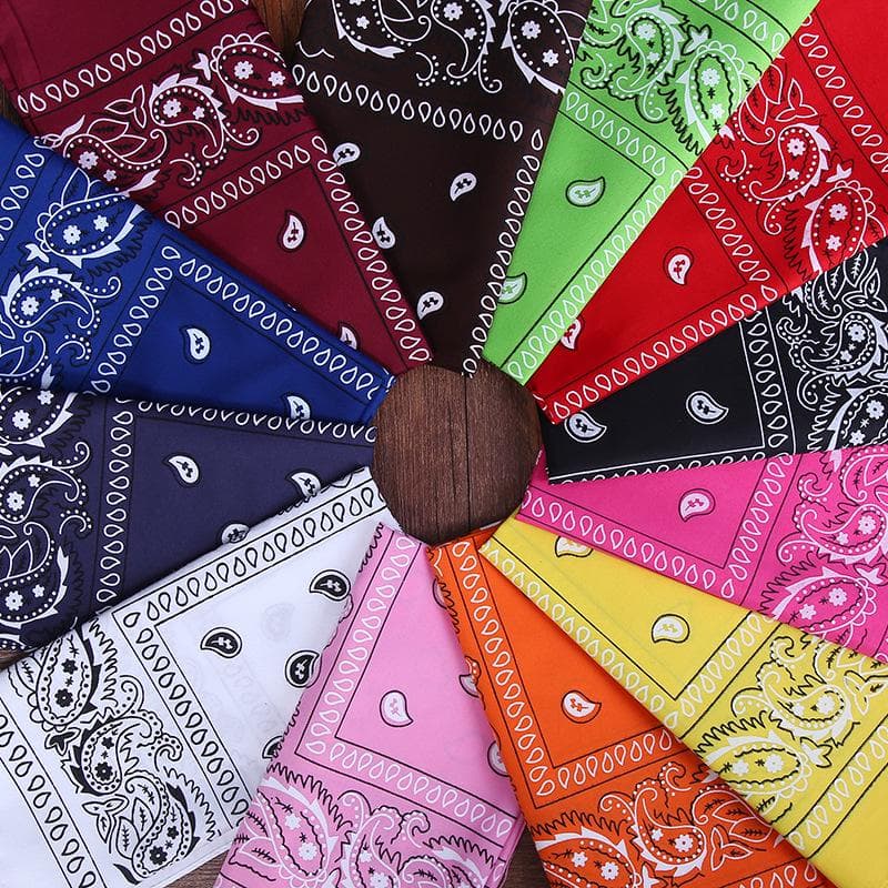Women Fashion Dozen Paisley Bandanas Cowboy Head Scarf Cowgirl Headband Necktie purple