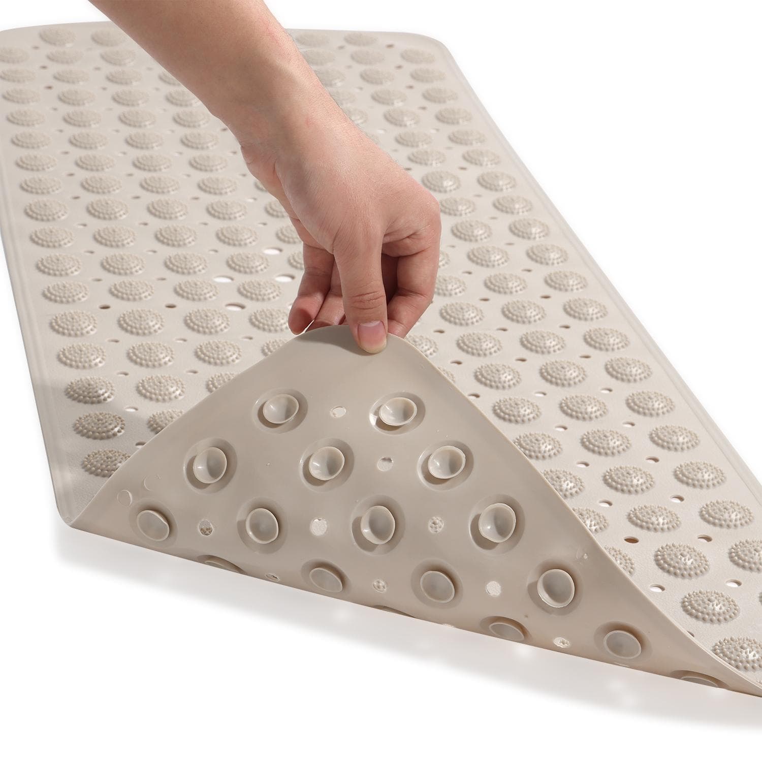 Home Anti Slip Shower Floor Bath Mat Bathroom Mat Suction Cup Massage Point