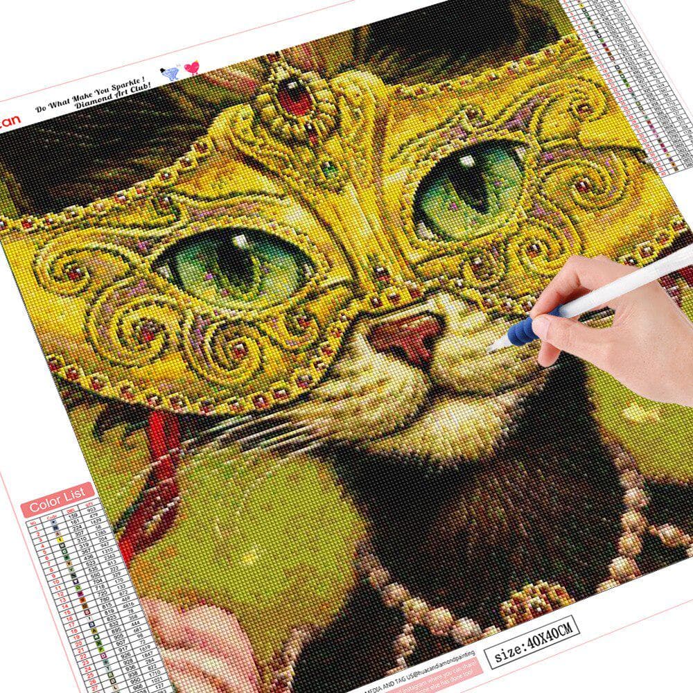 Diamond Painting Full Round Cat Animal Diamond Mosaic 5d Diamond Embroidery Sale Picture 30x30