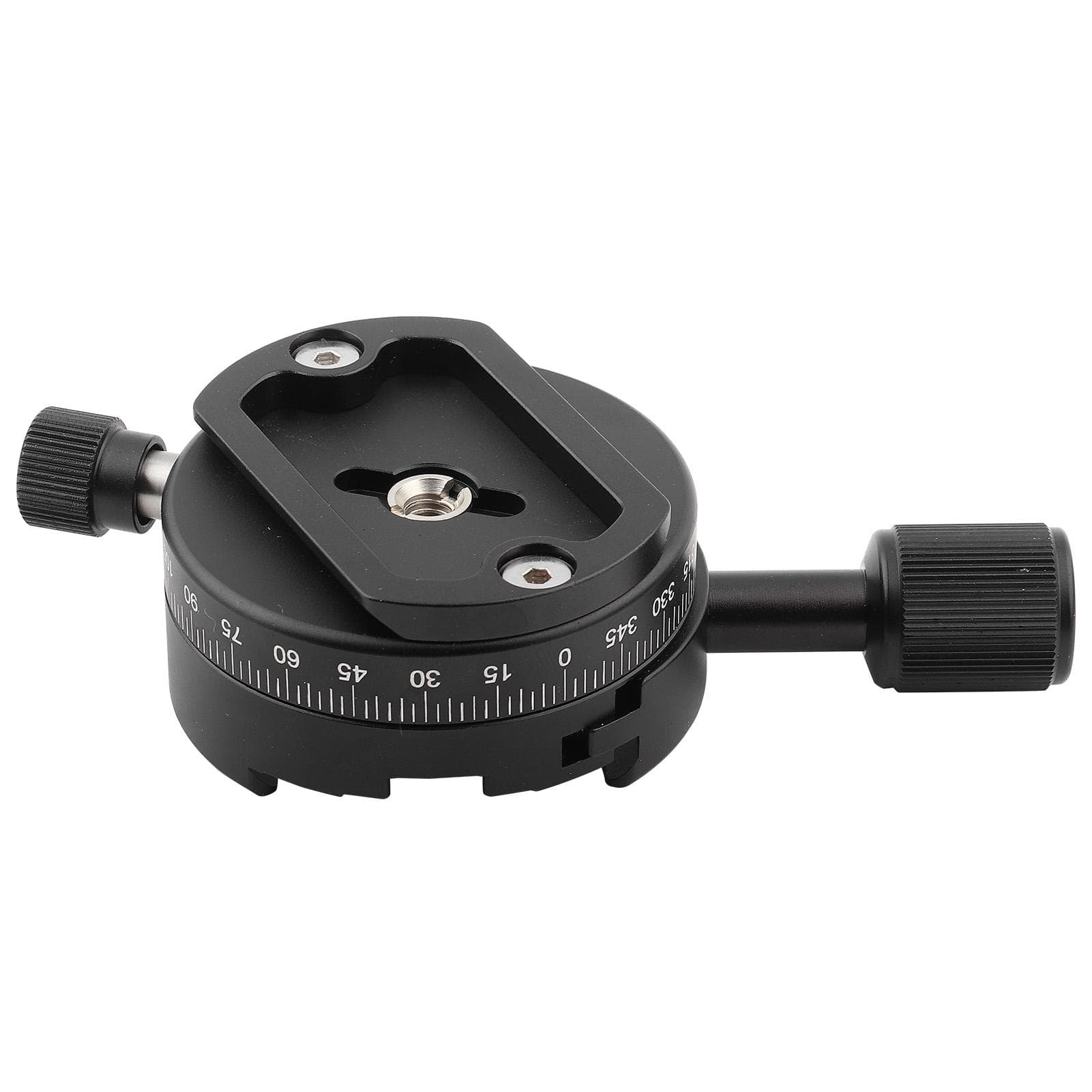 QJ‑01 Aluminum Alloy 360 degrees Rotatable Panoramic Tripod Head with Scale Level for Arca Swiss Clamp