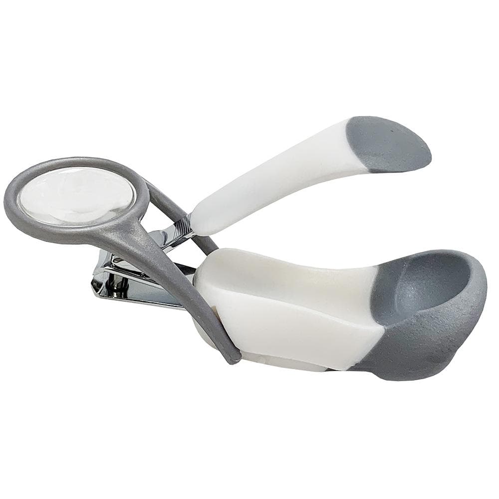 Baby Nail Clippers with 4X Magnifier Safety First for Newborn Toddlers Kids white