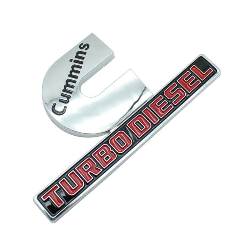 Car stickers for CUMMINS TUBRO DIESEL Badge Pickup RAM 1500 2500 Modified accessories side door logo decorative decals Silver Red