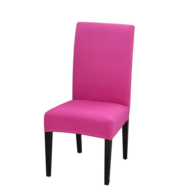 24 Color Chair Cover Spandex Stretch Elastic Slipcovers Solid Color Chair Covers For Dining Room Kitchen Wedding Banquet Hotel universal sizes rose red