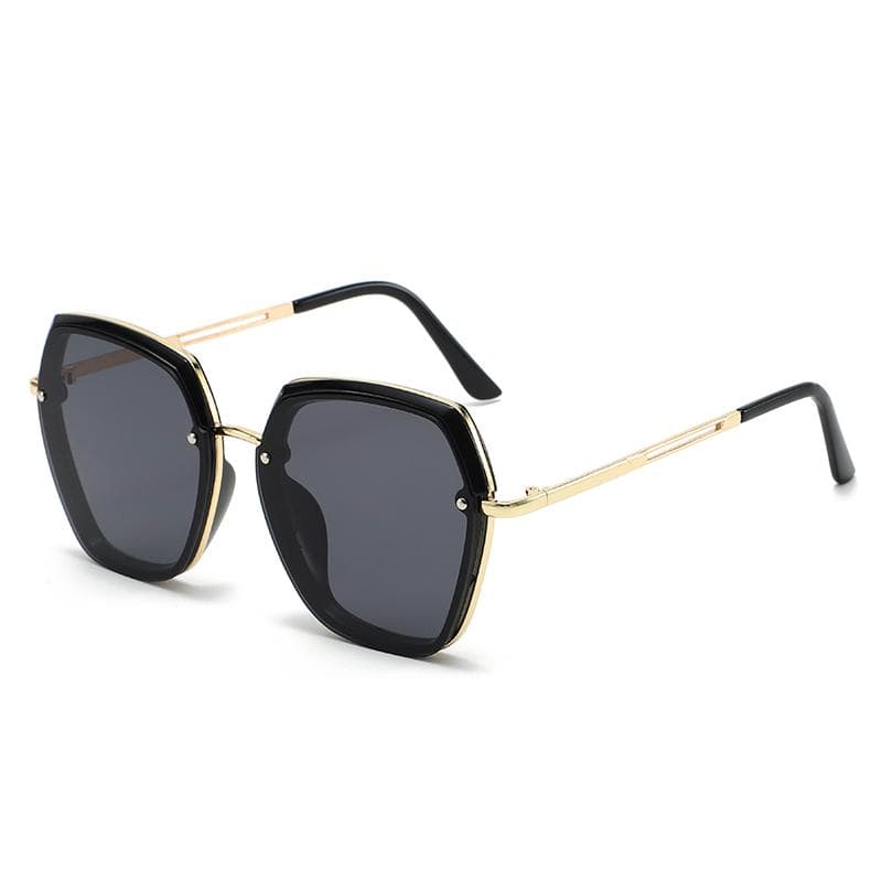 Trendy Polygonal Sunglasses For Women Stylish Square Frames UV Protection Anti-Sun Glasses 2243-M572