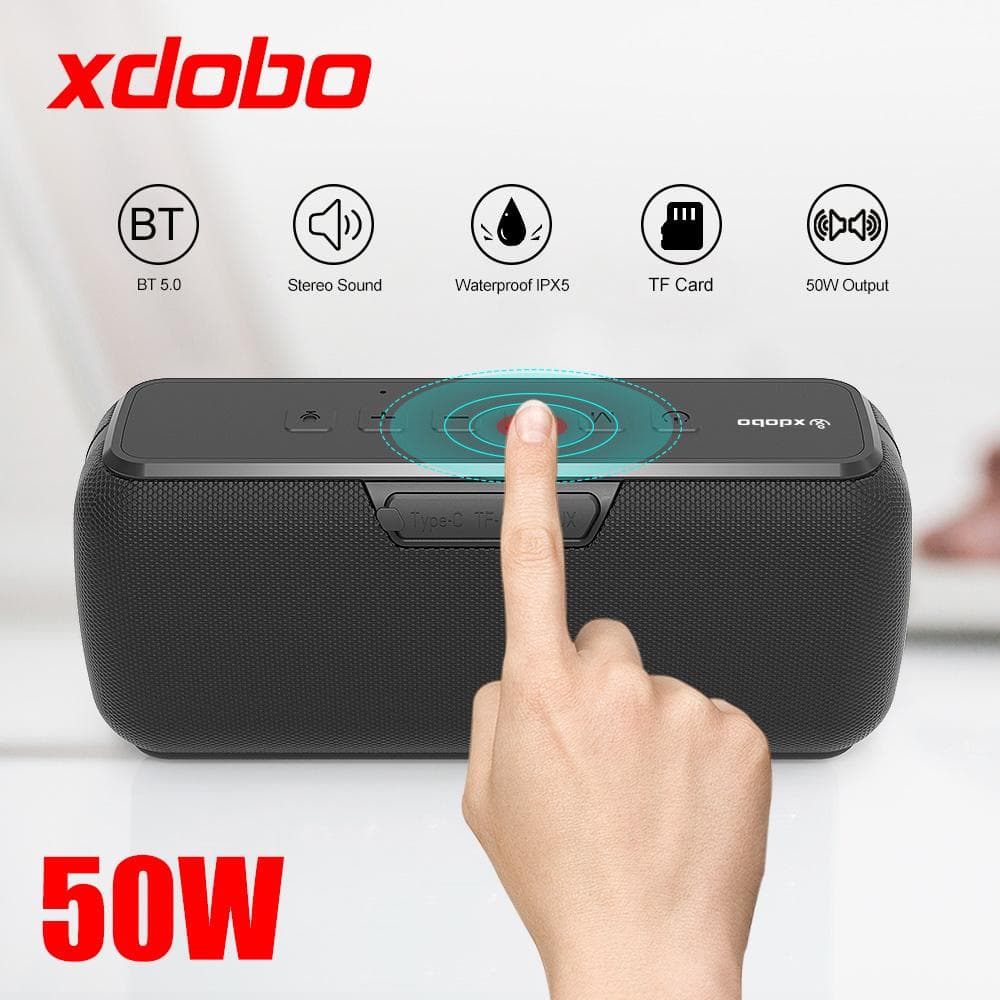 XDOBO X7 50W Portable Wireless Speaker BT5.0 Technology IPX5 Waterproof Outdoor Speakers TWS Series black