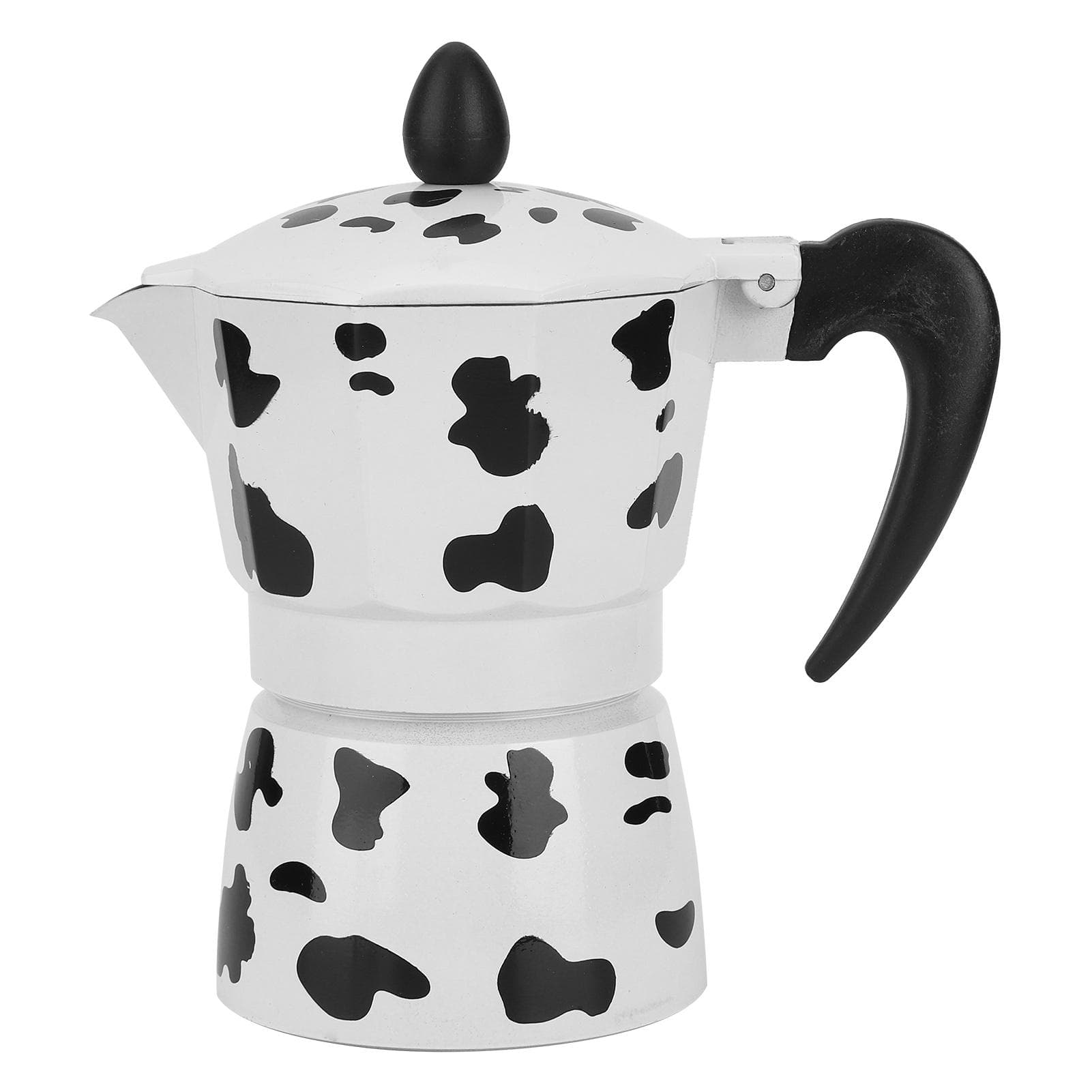 Aluminium Coffee Pot Kettle Coffee Maker Moka Pot for Home Coffee Shop Use Milk Cow Color3Cup 150ML