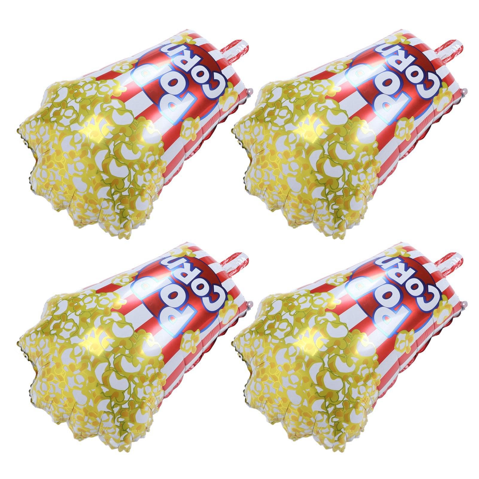10pcs Popcorn Party Balloons Reusable Movie Theme Party Decoration Balloons Aluminum Foil Portable