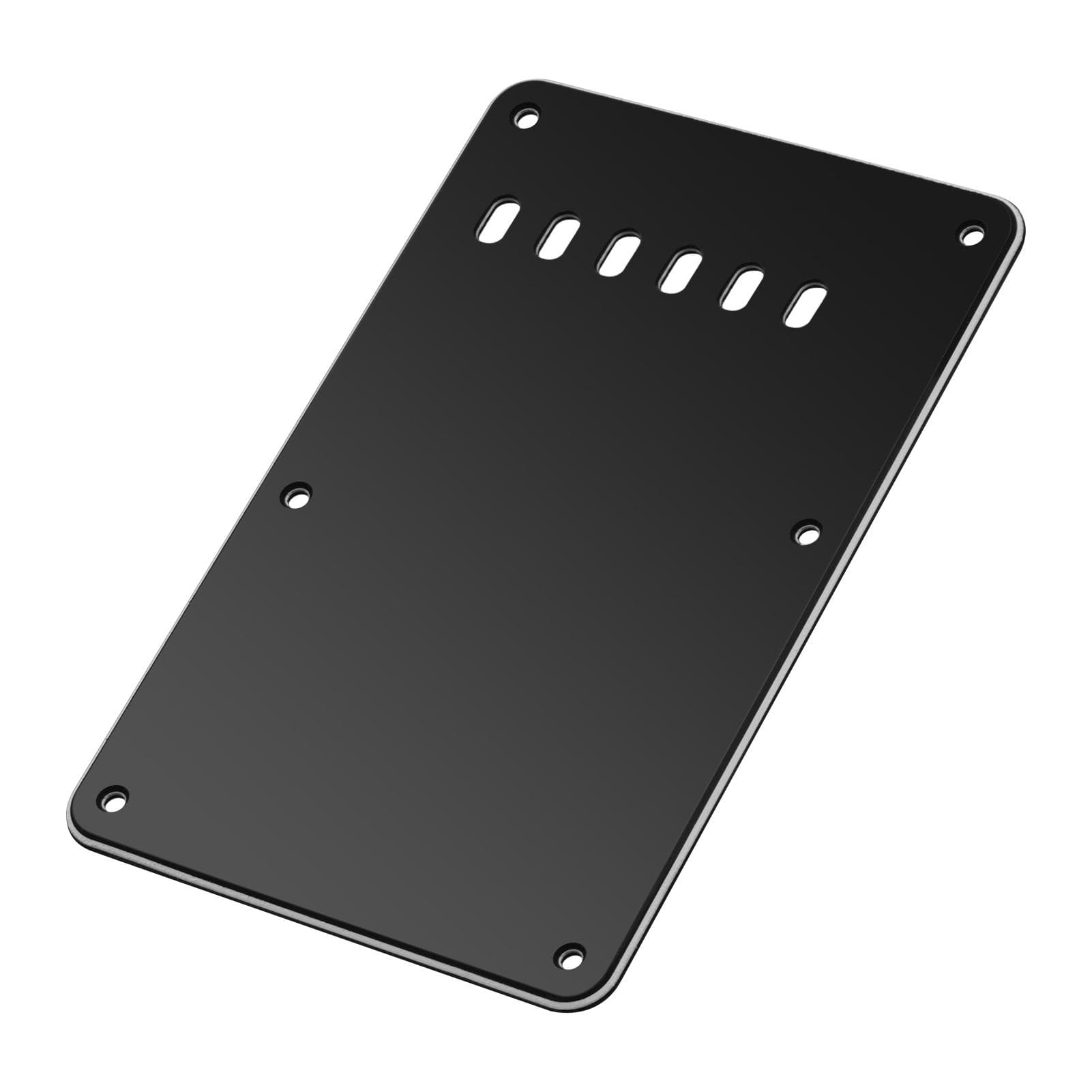 6 Holes 3-Ply Guitar Backplate Tremolo Back Cover Replacement for ST Electric Guitar black