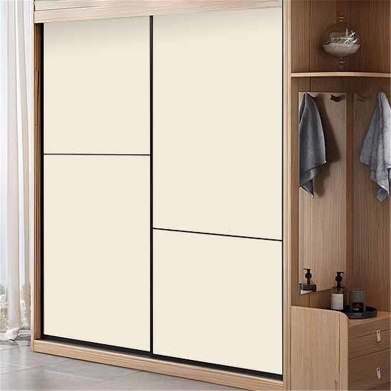 Self-Adhesive Thickened Soft-Touch Film Waterproof Moisture-Resistant Cabinet Wrap Furniture Renewal Wardrobe Doors Tabletops Decora Vinyl Film 40cm*5m ivory