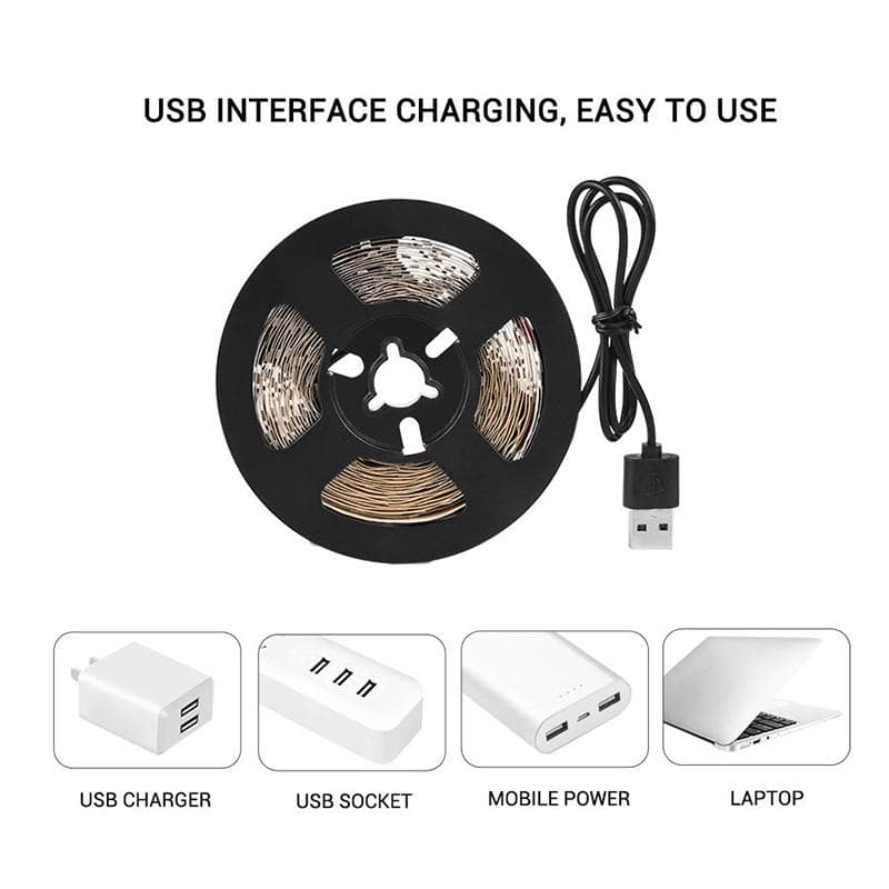 USB Grow Light Strip Drops Of Rubber Sheet Hydroponic Full Spectrum LED Strip For Indoor Plants Greenhouse 3M