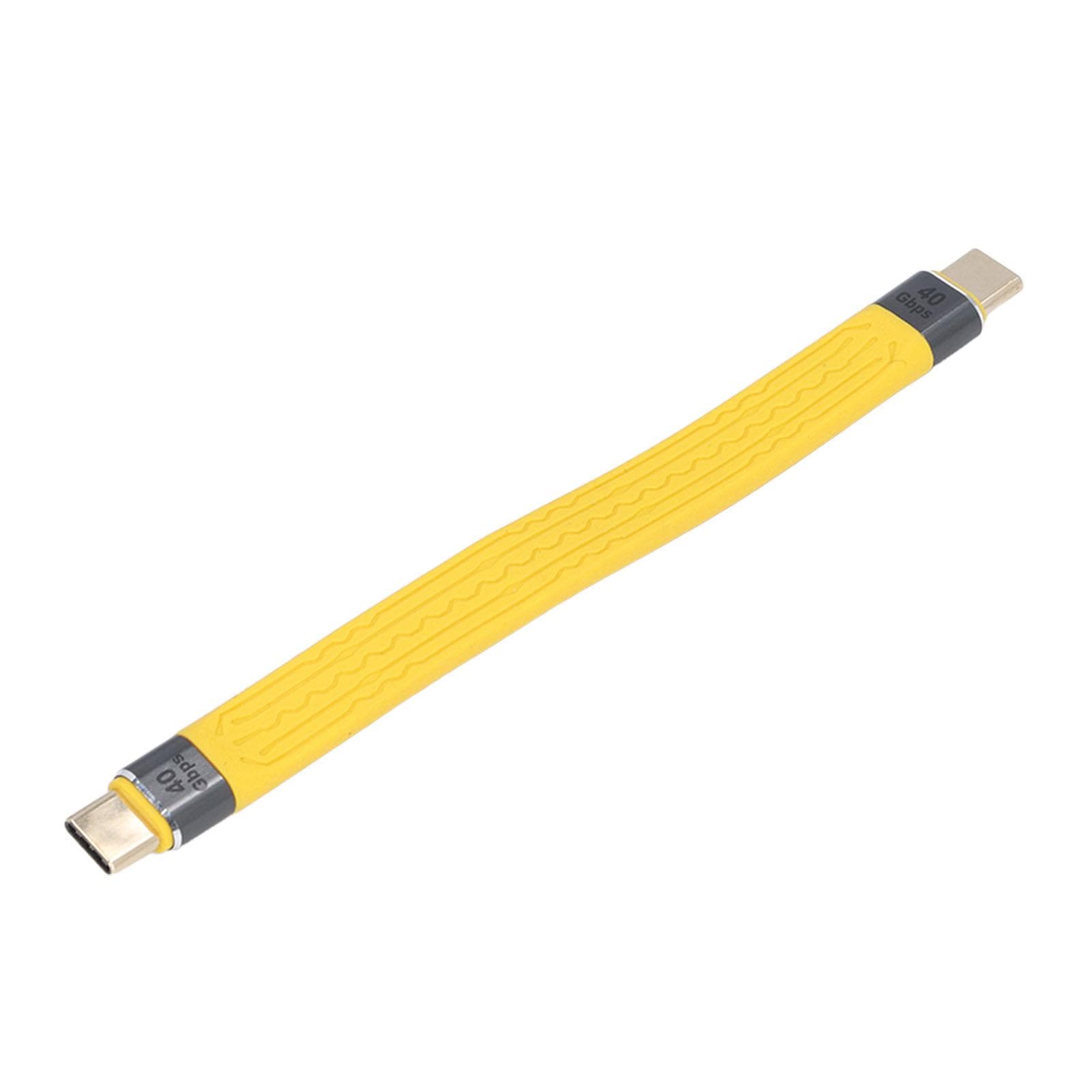 Short USB C Cable High Speed Data Transfer 4K Video Display Flexible 100W Fast Charging for