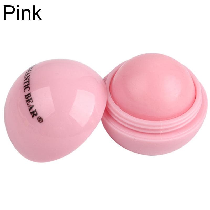 Delicate Woman Round Colors 6 Cream Balm Lip Ball Lasting Moisturizing Nourishing Long Lipstick pink
