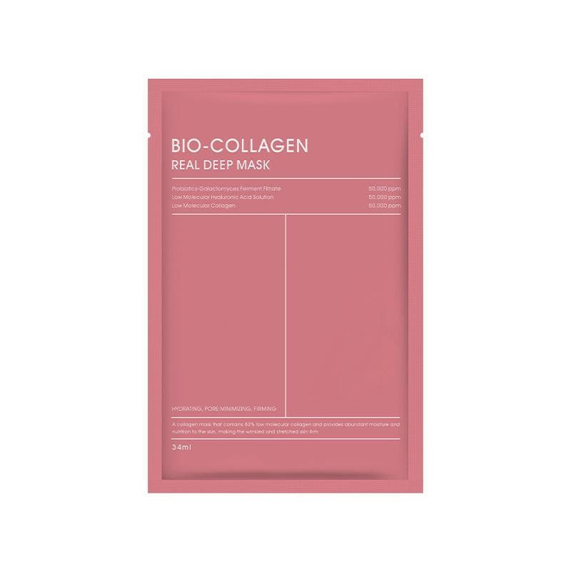 Collagen Deep Moisture Mask - Hydrating Facial Sheet with Collagen & Hyaluronic Acid, Ideal for Dry, Sagging Skin, All Skin Types 1 pc white