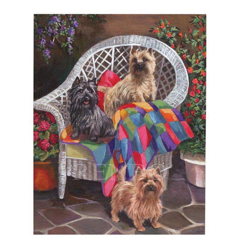 Diy Diamond Embroidery Sale Animal Cairn Terrier Dog Pet Photo Custom Diamond Painting Cross Stitch 20X30CM