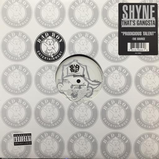 12inch Record SHYNE - That's Gangsta 78612793461 Bad Boy Enterta 2000 US Rap & Hip-Hop/R&B Used