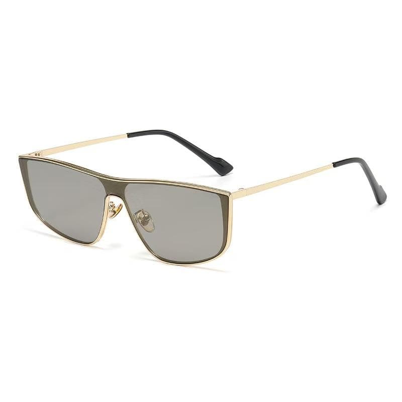 Fashion Metal Rectangle Sunglasses Women Luxury UV400 Protection Retro Gradient Lens Stylish Eyewear Shades 1PC