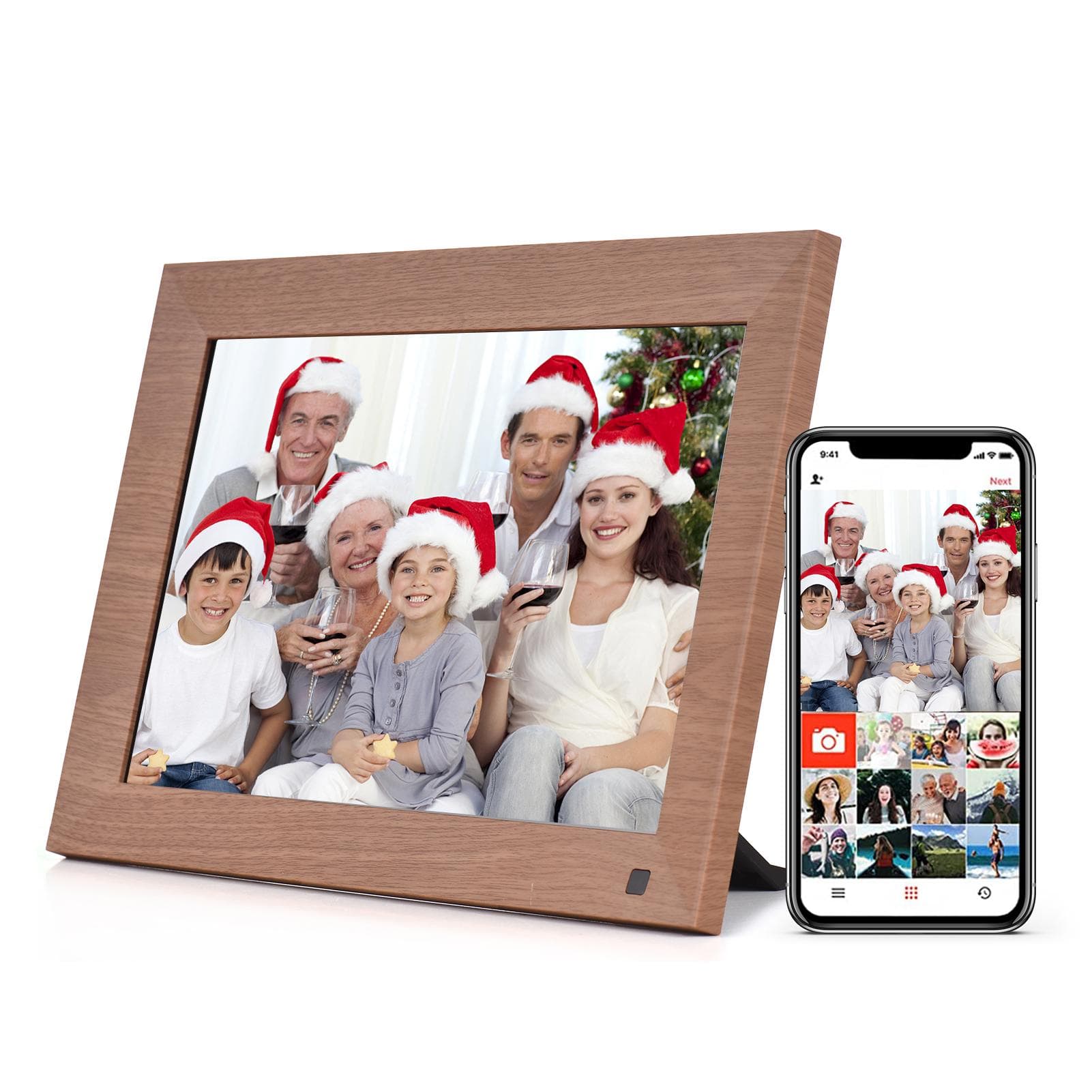 Andoer 10 Inch WiFi Digital Photo Frame Smart Digital Picture Frame Wall Mountable 1280*800 IPS AU Plug