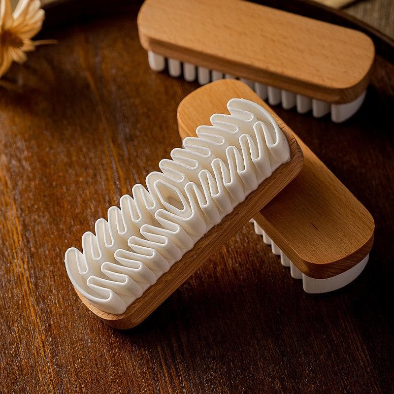 Suede Shoe Brush Plastic Handle Cleaning Stain Eraser for Suede Nubuck Material Boots Cleaner Refresher Tool beech