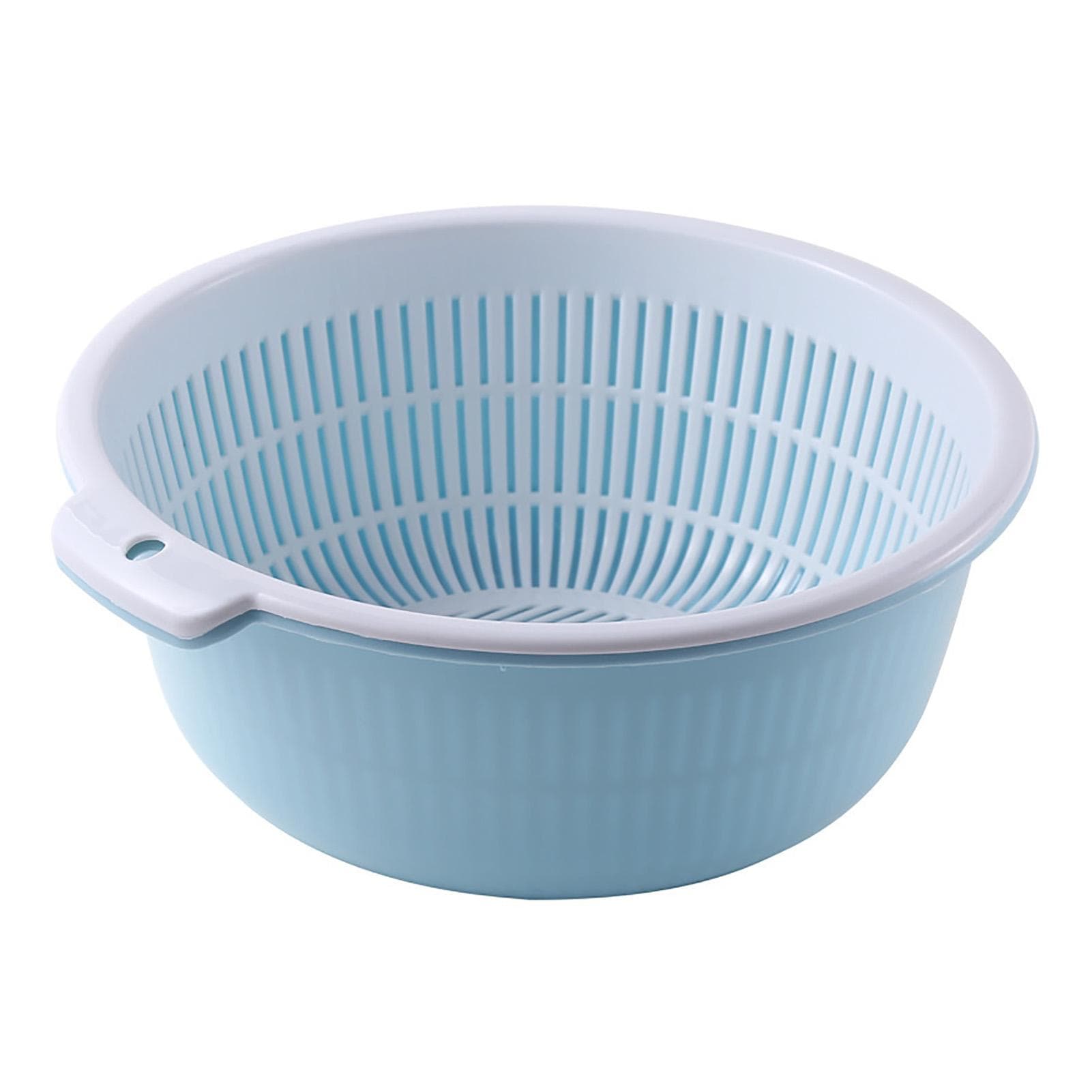 Kitchen Washing Basket Multifunctional Thickened Large Capacity Double Layer Drainer Basket for M(315 X 180mm / 12.4 X 7.09in)