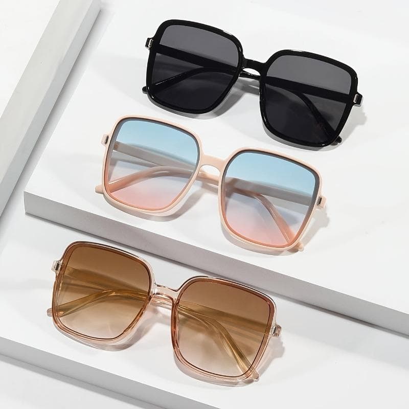 3 Pairs Stylish Square Women Glasses Beach Accessories UV Protection Shades Fashion Eyewear