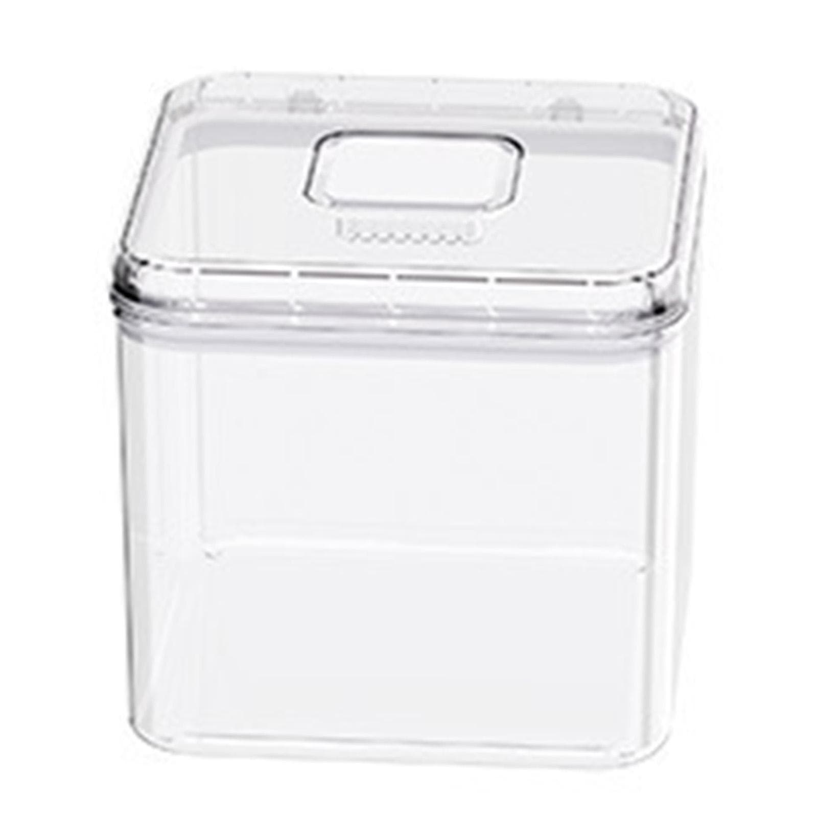 Rice Container Airtight Anti Bugs Moistureproof Hinged Lid Strong Plastic Rice Storage Bin for White(16.5lb Capacity)