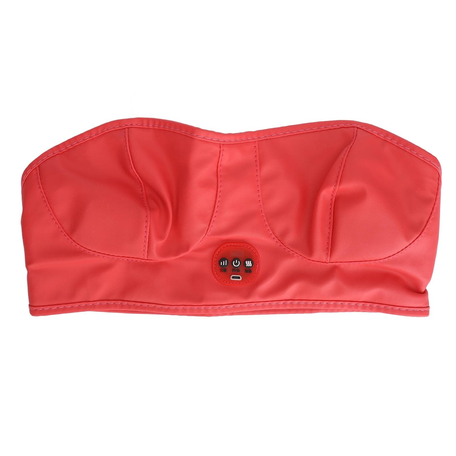 Breast Massage Machine Hot Compress Vibration Wearable Chest Massage Device with Shoulder Strap