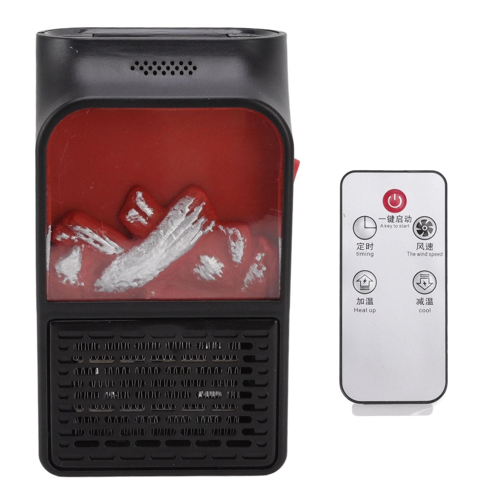 Flame Heater Mini 1000W PTC Ceramic Fast Heating Silent Portable Fireplace Heater with Fireproof