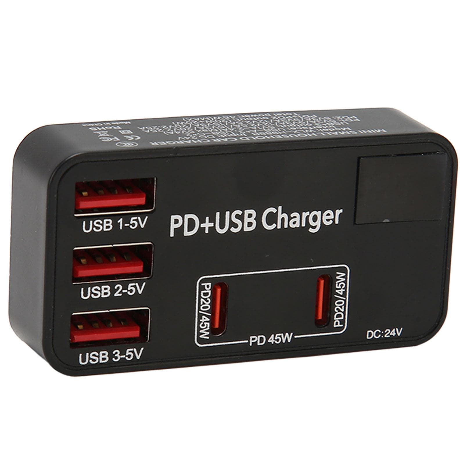 5 Ports USB Charging Hub Fast Charging Mini PD Multi Port Power Stock Charge Station for Notebook UK Plug