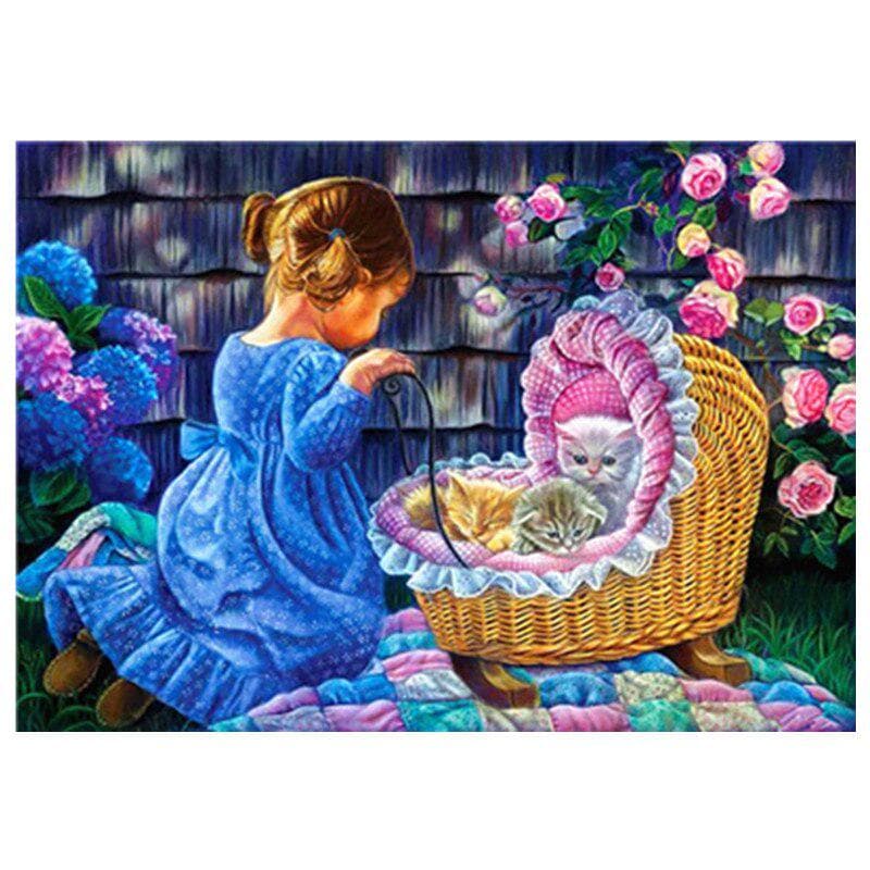 Diamond Painting Full Drill Tiger Diamond Embroidery Cartoon Cross Stitch 20X30CM