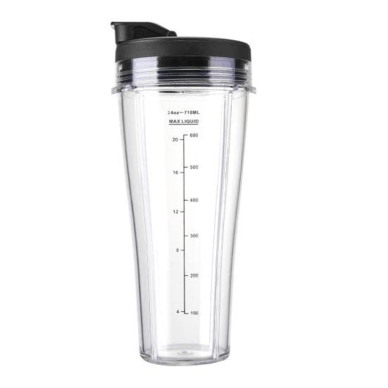 Blender Replacement Parts for Ninja SS101 24 Oz Mixing Cup with Leak-proof Lids Thin Bottom Design BPA Free Mixing