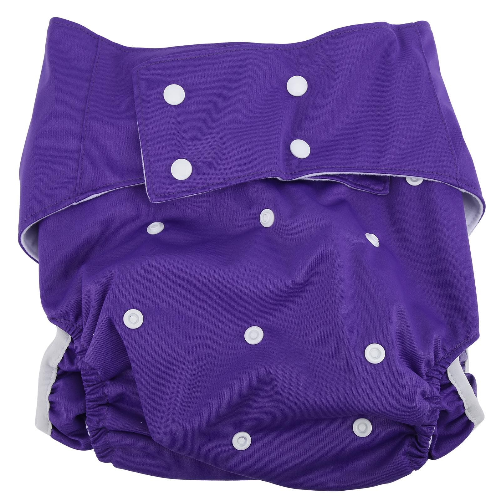 Adjustable Adult Cloth Diapers Anti Leakage Reusable Pocket Nappy for Elderly Disabled purple