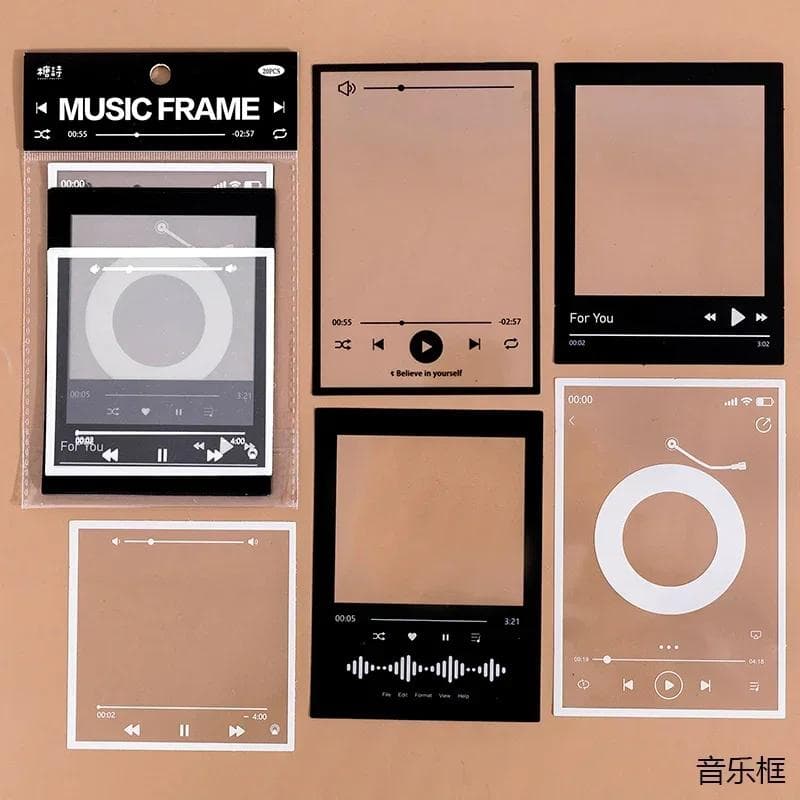 15 Sheets Vintage Photo Film Frame PET Sticker Package DIY Diary Junk Journal Decoration Label Stickers Album Scrapbooking