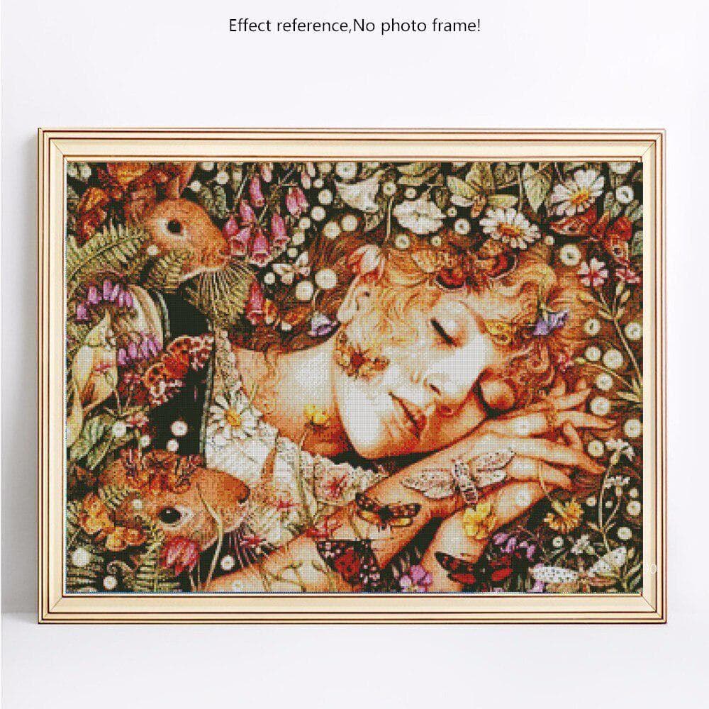 Diamond Painting Full Round Arrival Girls Diamond Mosaic Portrait Hobby And Handicraft Picture 20X30
