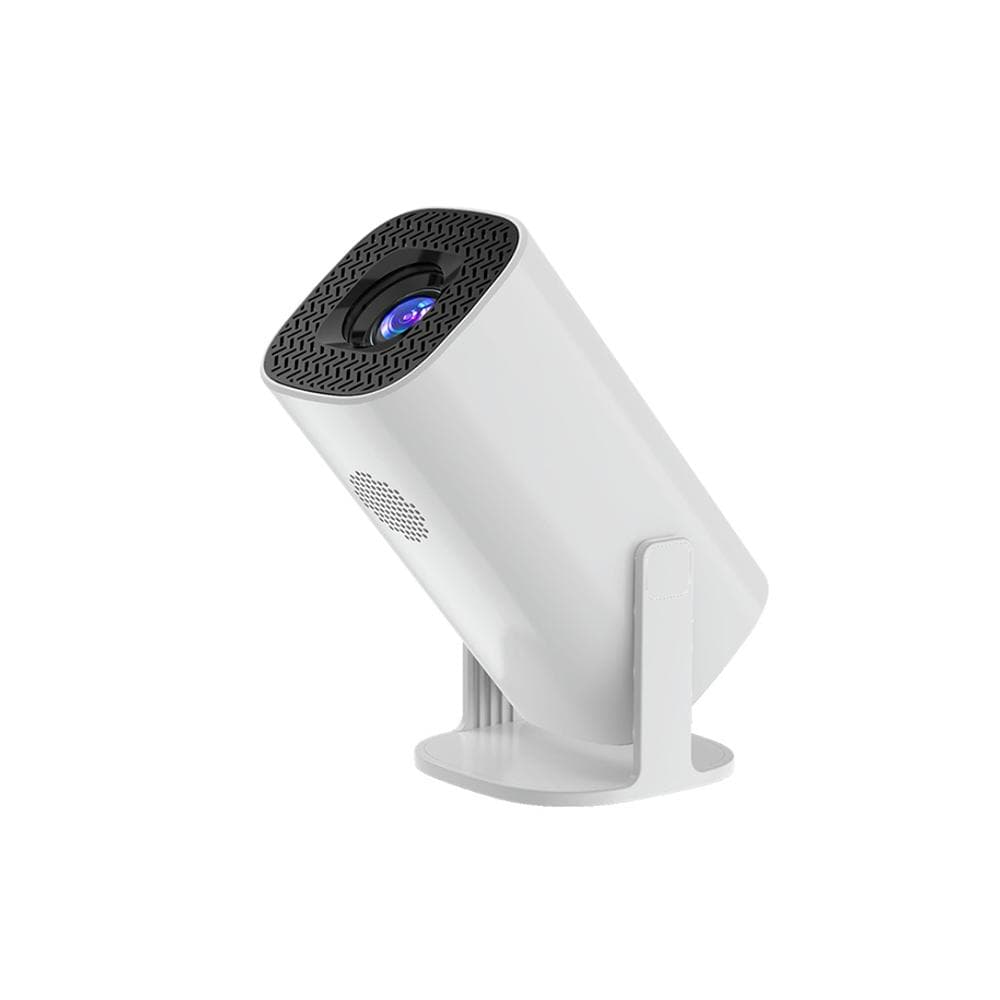 HY320 4K Support Portable Projector Home Portable 6G Android Projector Mini Micro Projector 180° Rotation with US Plug white