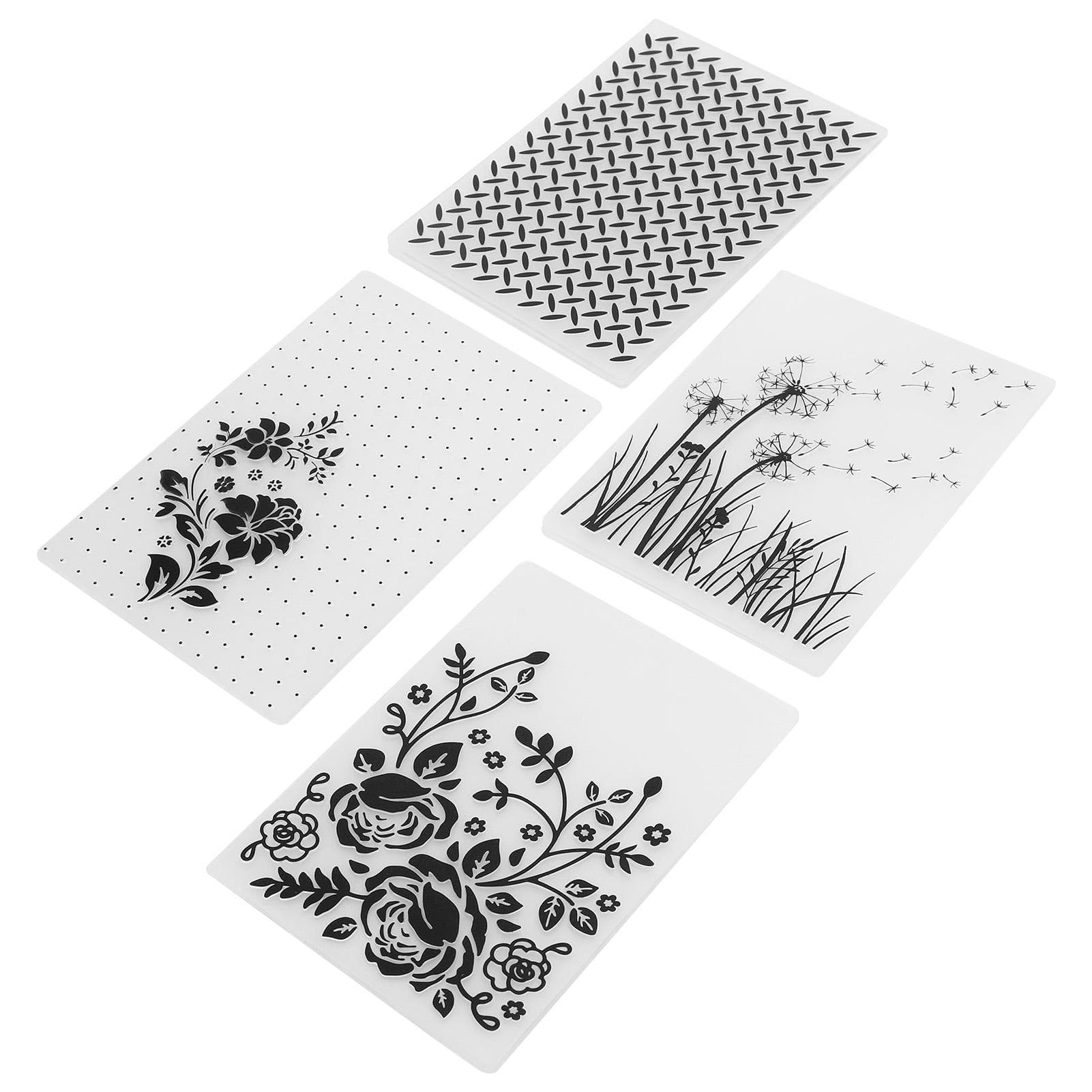 4Pcs Plastic Embossing Folders DIY Card Making Scrapbooking Embossed Template Paper Craft