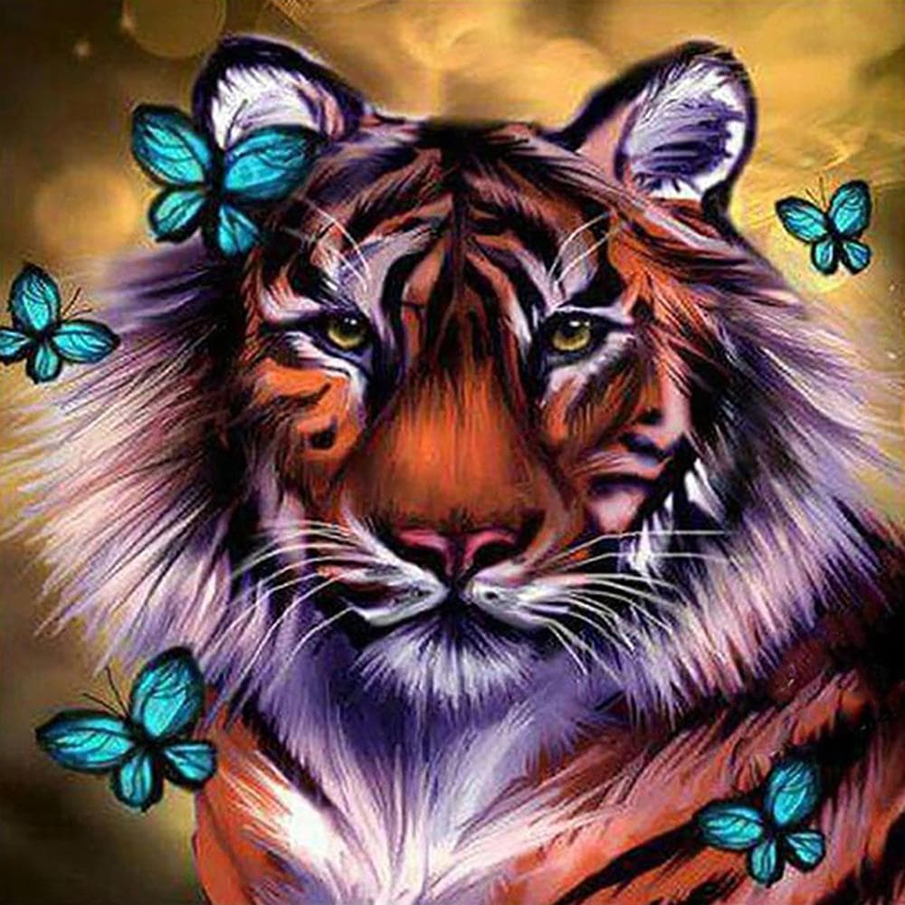 DIY Diamond Painting Animal tigers Cross Stitch Mosaic diamond embroidery Needlework Home decor gift 30X30CM