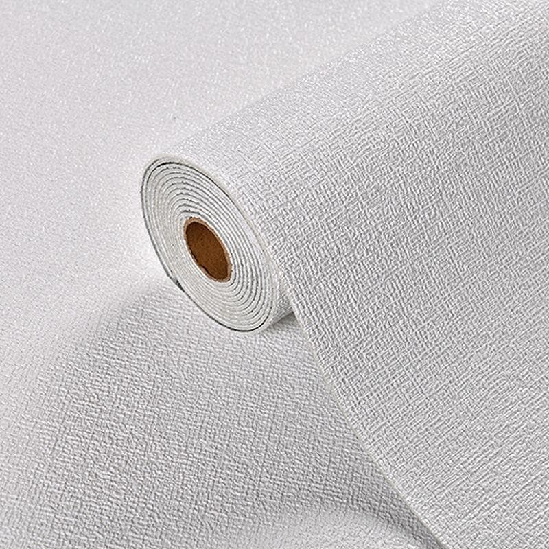 10 Meters / Roll 3D Self-adhesive Thicken Waterproof Wallpaper Linen Textured Pure Color Home Decorative Refurbished Sticker 50cm*10m