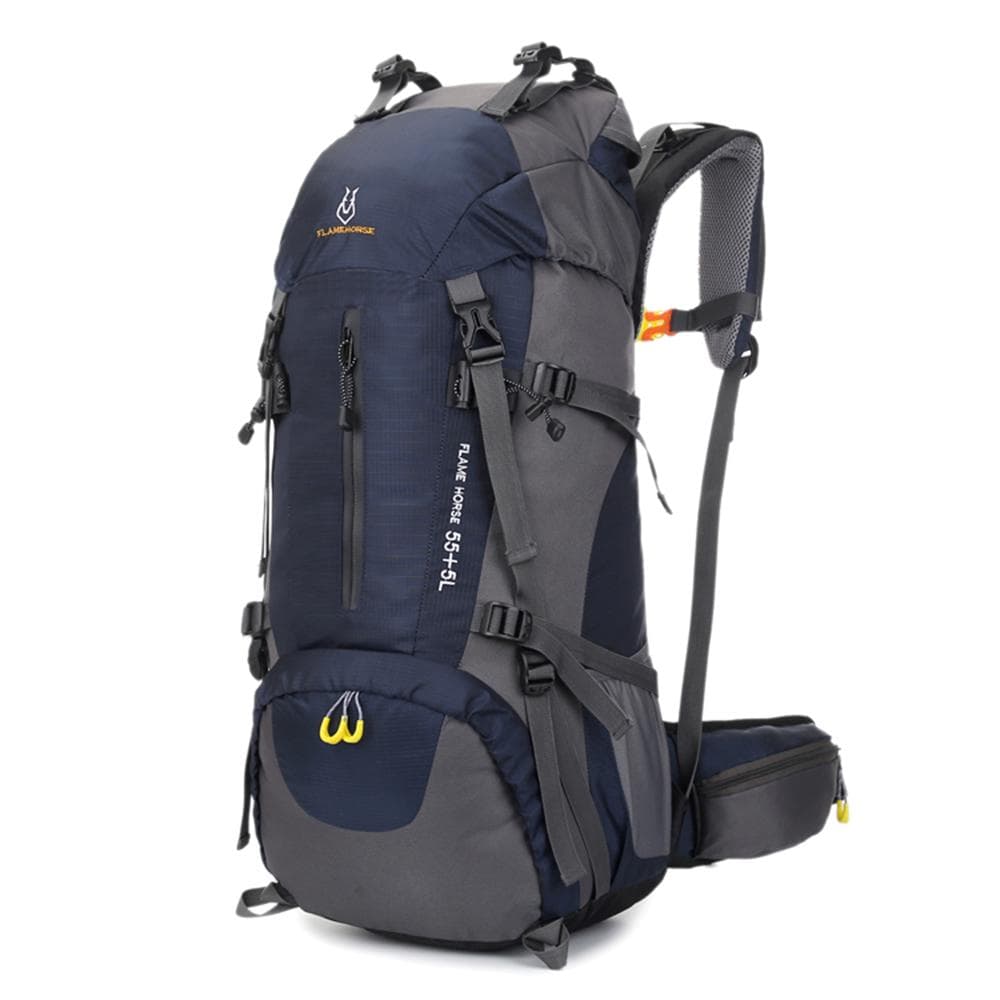 60L Hiking Water-resistant Outdoor Sport Trekking Mountaineering Backpack dark blue