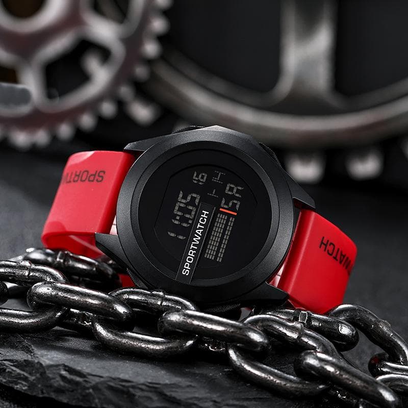 Male For Men Watch For Men's 50 meter Waterproof Outdoor Sports Electronic Watch New Luminous red