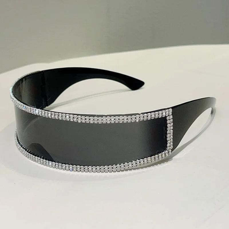 Vintage Designer Diamond Sunglasses Women Men Luxury Rimless Punk Rhinestone Wrapped Shade Popular Sun Glasses