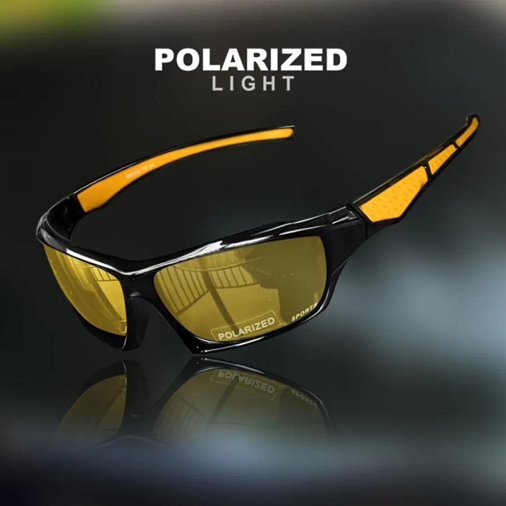 HD Lens Polarized Cycling Sunglass UV400 Outdoor Sport Goggle UV Resistant Cycling Glass Riding yellow
