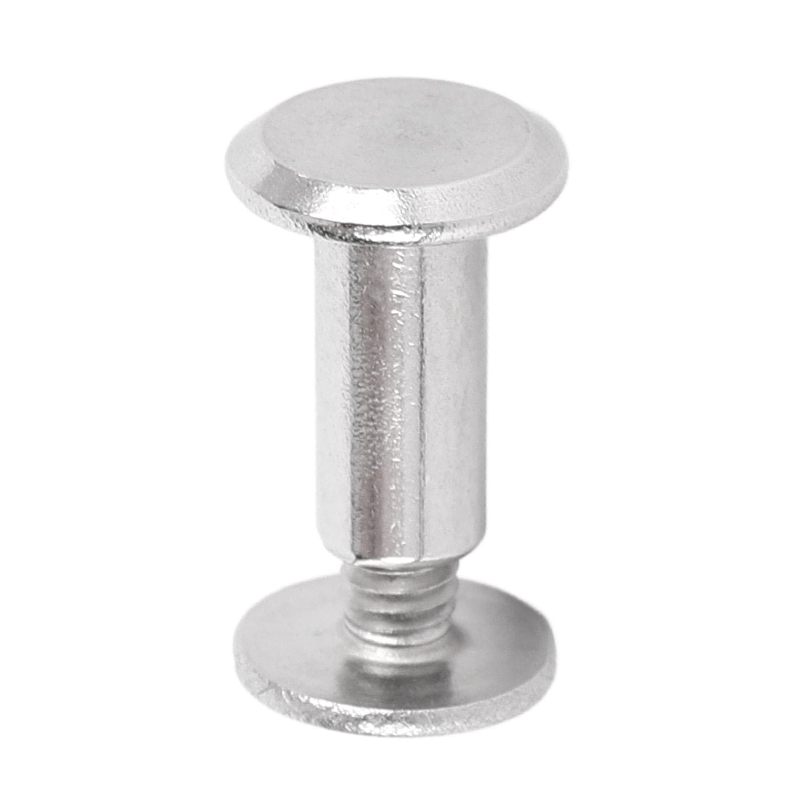 100 Sets Rivet and Screw M2.5 Stainless Steel Flat Round Head Rivet Studs for Clothing Decoration 3.5x8x7mm / 0.14x0.31x0.28in