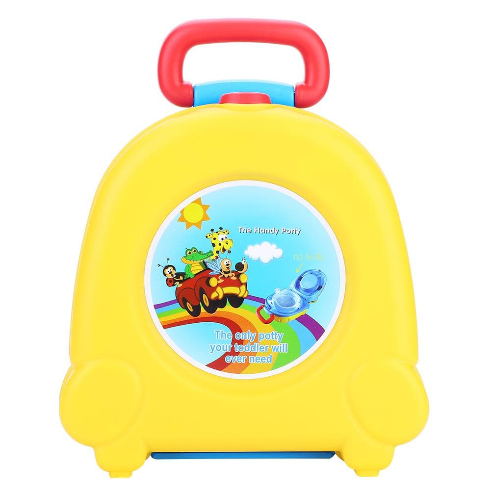 Kids Small Portable Toilet Travel Carry Seat Potty Baby Training Bedpan Yellow yellow